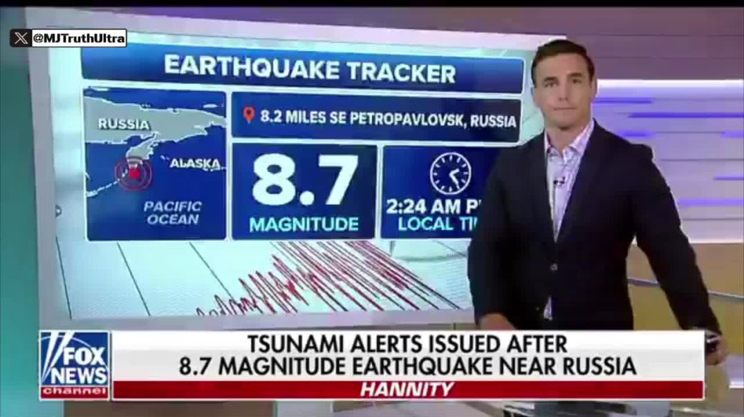 UPDATE: Tsunami Watch  The Entire west coast is now under a Tsunami Watch (between 11-1am ET) — Japan expecting to see 9ft Waves