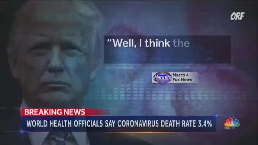 Brilliant video showing when Trump said the death rate from COVID was lower than WHO's (fake) 3.4% figure, the media angrily accused him of "misinformation."