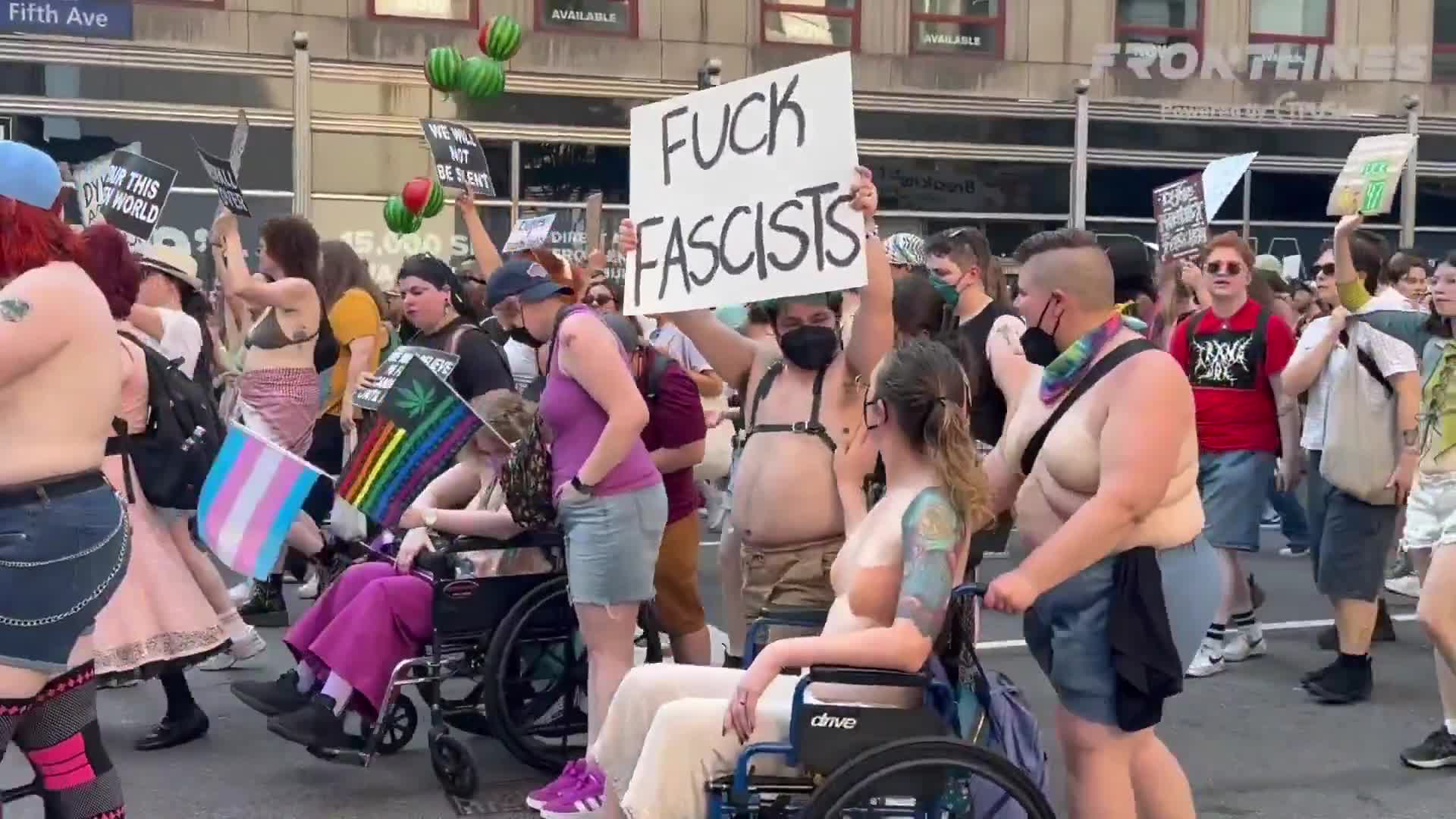 This is video from NYC’s Pride Parade  What do you notice about the participants?  I see obese, disheveled, white people, who want to brainwash our children..   What else do you see?