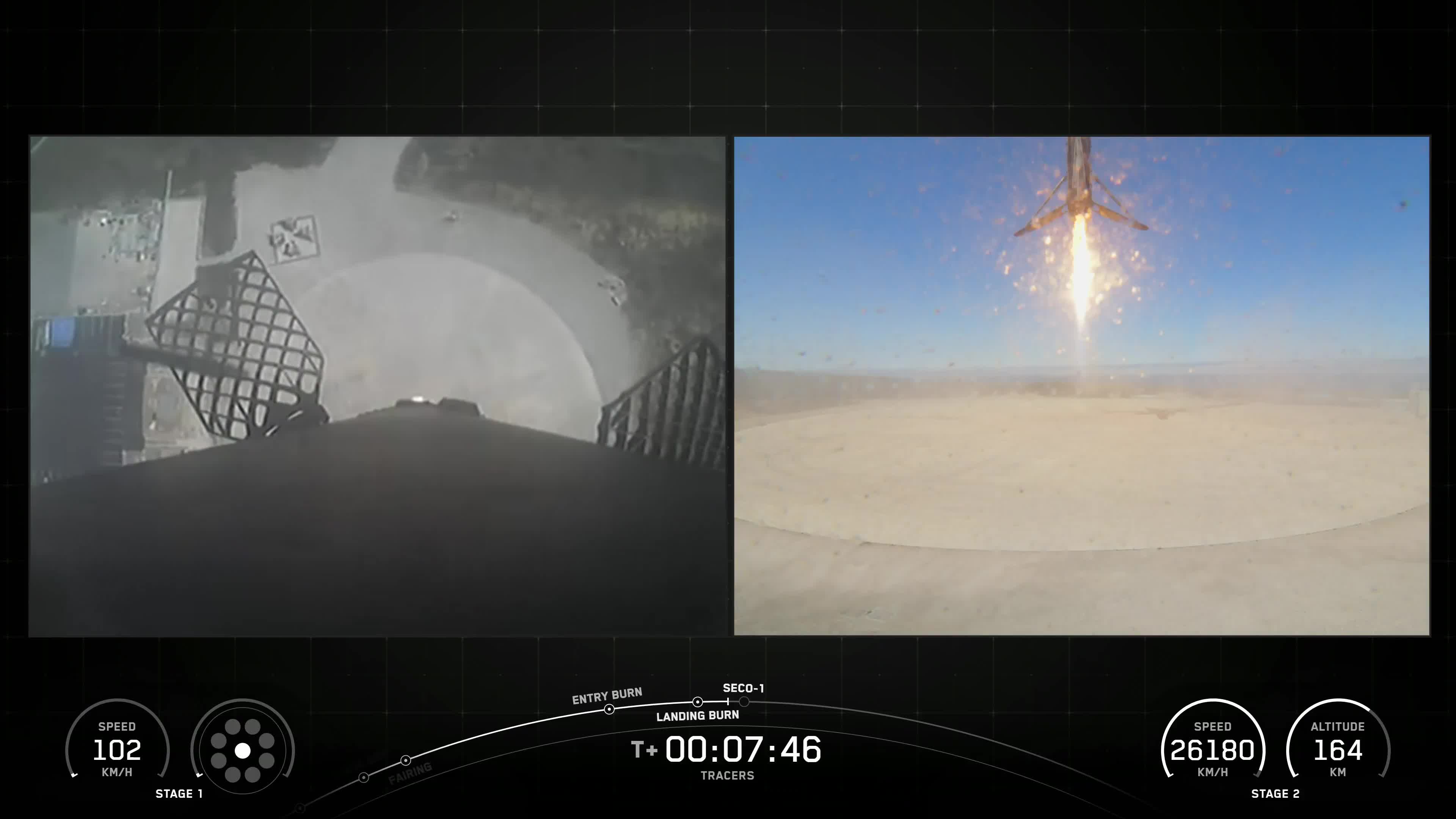 Falcon 9 lands at Landing Zone 4