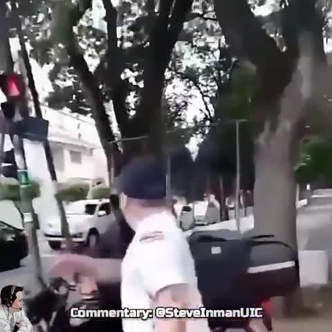 Should've worn a helmet.