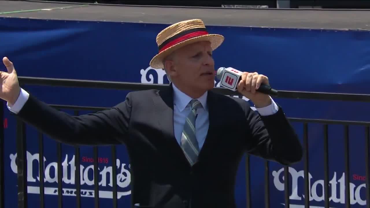 ABSOLUTE. CINEMA. 🍿  Joey Chestnut is ready to go for a chance to win his 17th Nathan’s Famous Hot Dog Eating Contest title 👀  📺: ESPN2