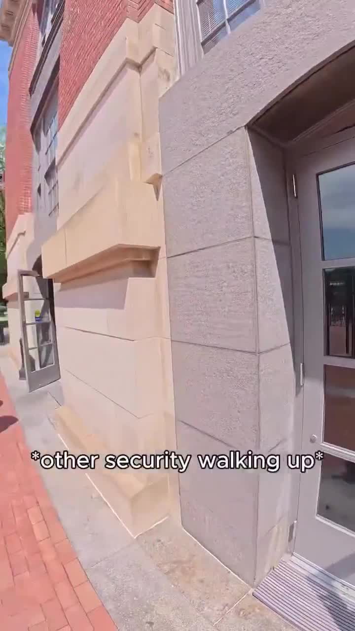 Give a guy a security uniform and they act like they part of the secret service