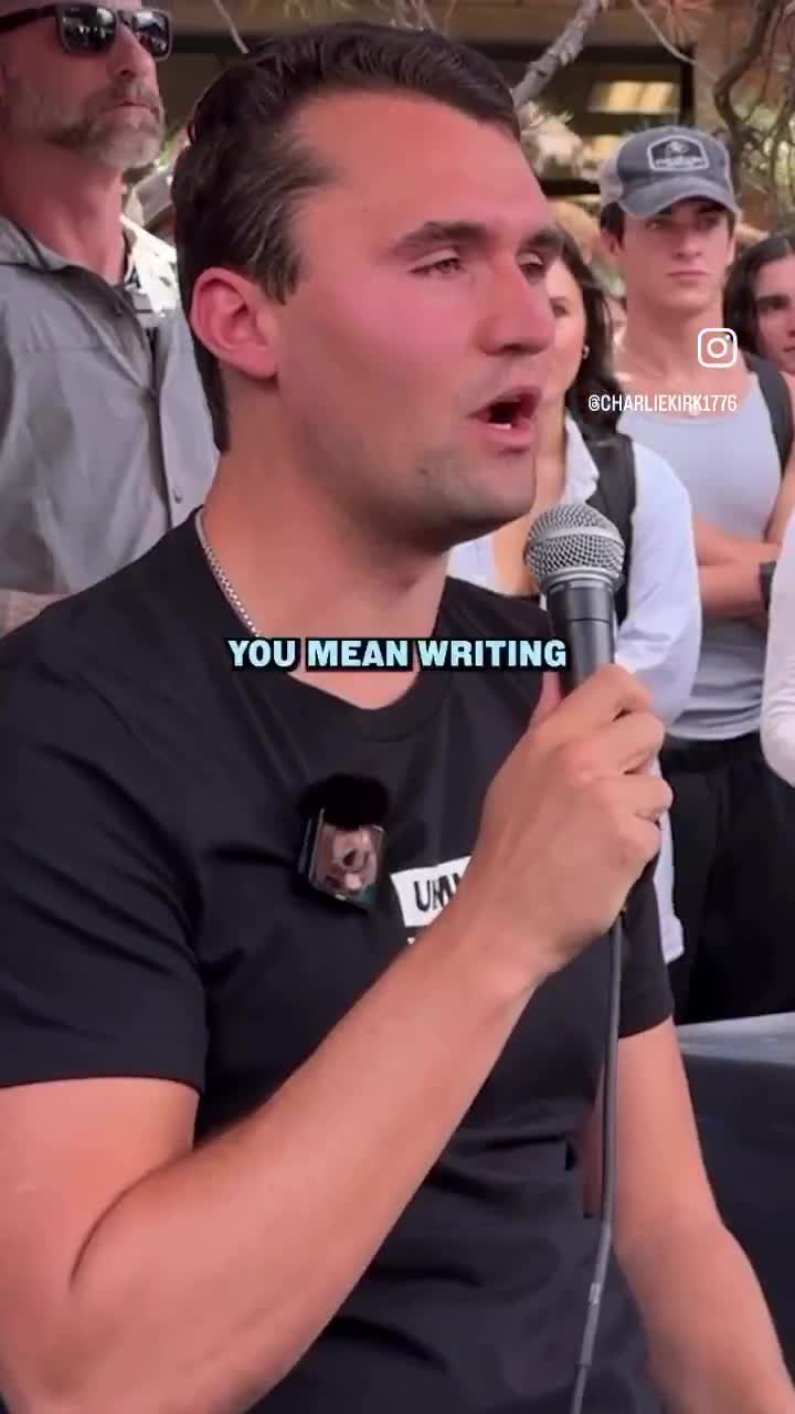 I actually know it; you should keep it😂 -Charlie Kirk   He stepped right into that trap.