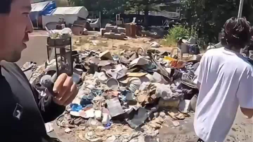 This is a children’s playground in Oakland, California. Kamala Harris’ hometown  It is now completely overrun with a homeless encampment, trash and needles