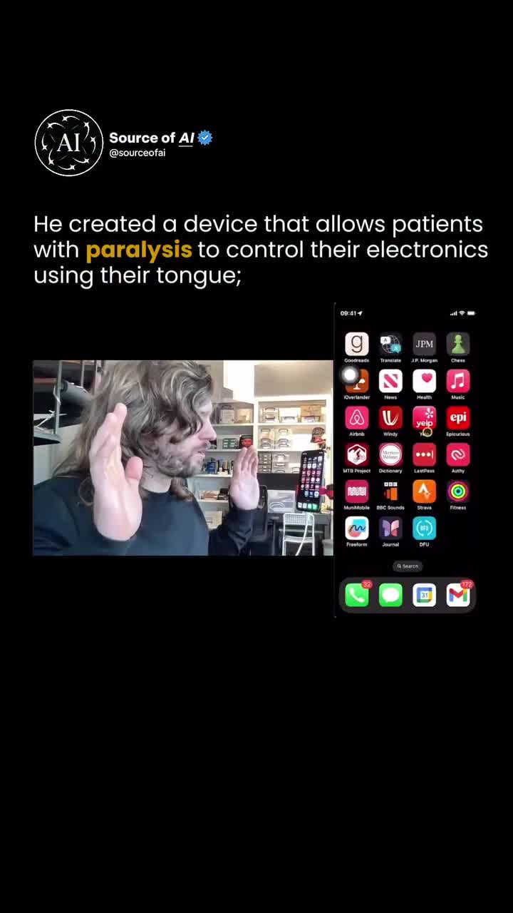 SWIPE RIGHT WITH STYLE - JUST LICK TO CLICK  A new smart retainer lets you swipe, click, and scroll using tongue gestures.  Originally built to give people with paralysis more control, but i...