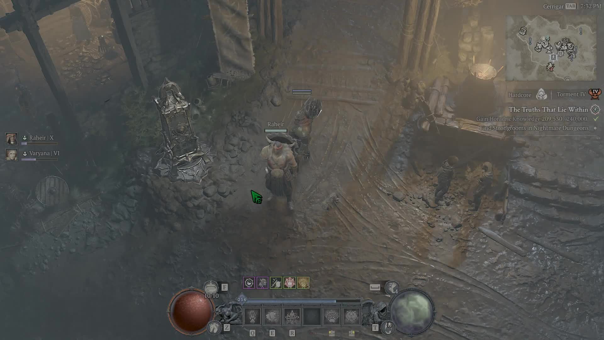 Cleared Pit 100, back to #1 rank hardcore. Sacrificed health for damage, so chance of dying is higher.   Forgot to trigger Grizzly Rage a few times, so almost died. Always be raging!