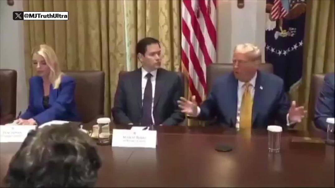 President Trump interrupts Question to Pam Bondi about Jeffrey Epstein tape missing 1 minute  TRUMP: “Are you still talking about Jeffrey Epstein? This guy’s been dead for years…
