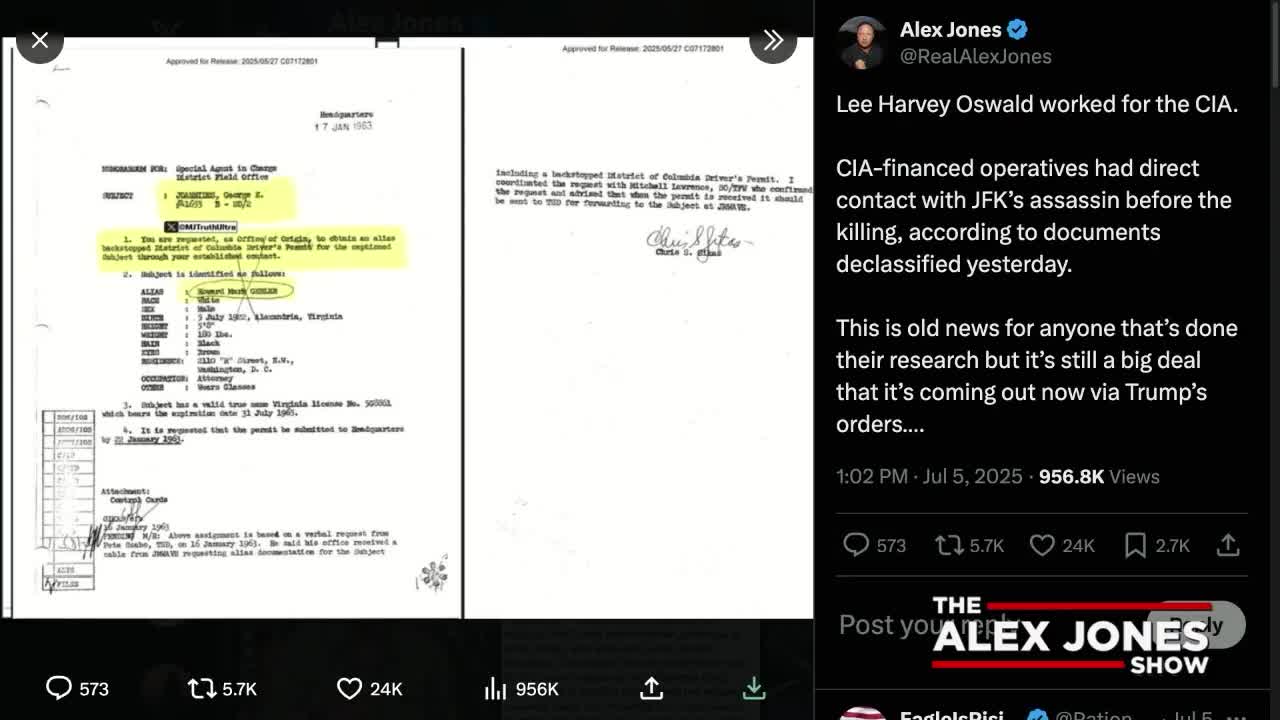 MUST-SEE ANALYSIS: JFK Assassination Expert Roger Stone Responds To Bombshell Docs That Reveal Lee Harvey Oswald Worked For The CIA