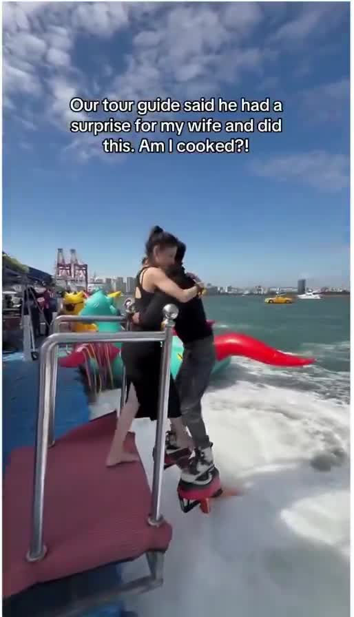 Dude's marriage is officially over after that last spin 😭