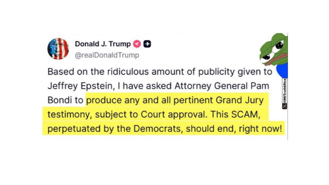 AG Pam Bondi Would Not have to run ANY further "credible" Epstein releases by President Trump  "The president has told the AG: if they have any more credible evidence, release it."