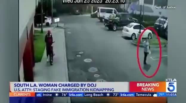 Remember that woman who Democrats and the media claimed was kidnapped from a parking lot by ICE, shoved into an unmarked car, held in a building, starved, to force her to self-deport???  Tur...