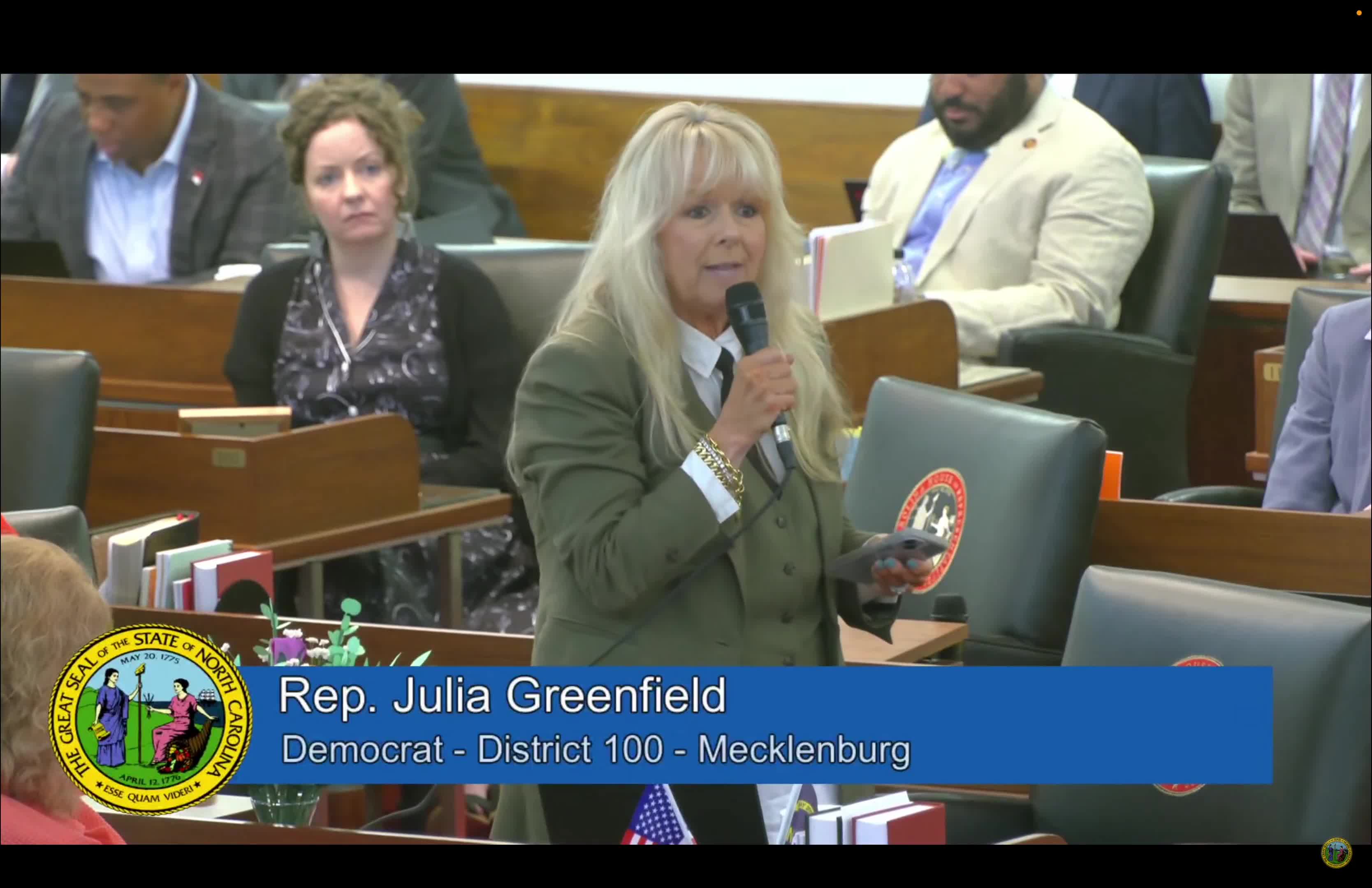 Democrat State Rep. from North Carolina Julia Greenfield on illegal aliens being deported:  “The crops are not being picked”