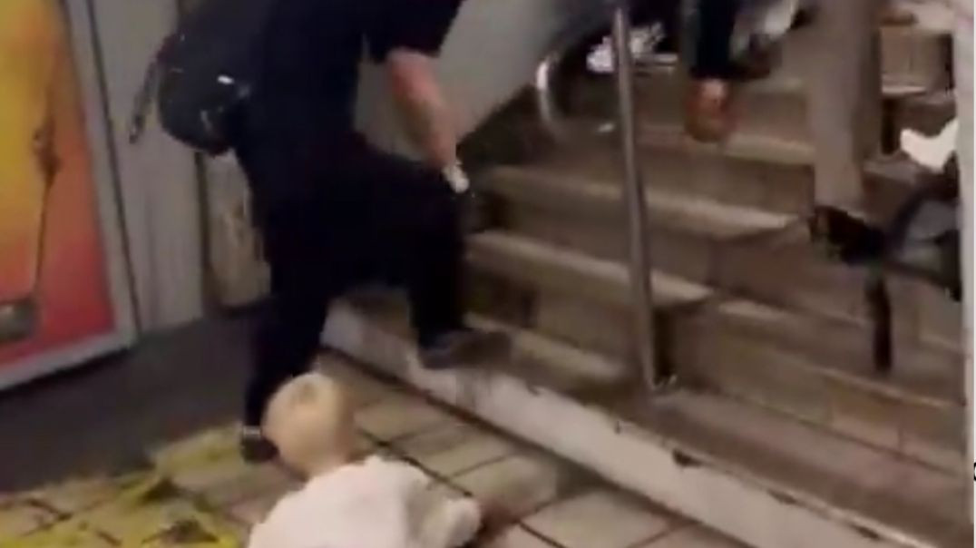 Migrant punches a man holding a baby at a London underground station, baby falling to the floor.  The English team up and take him down.  The country has had more than enough of this shit!