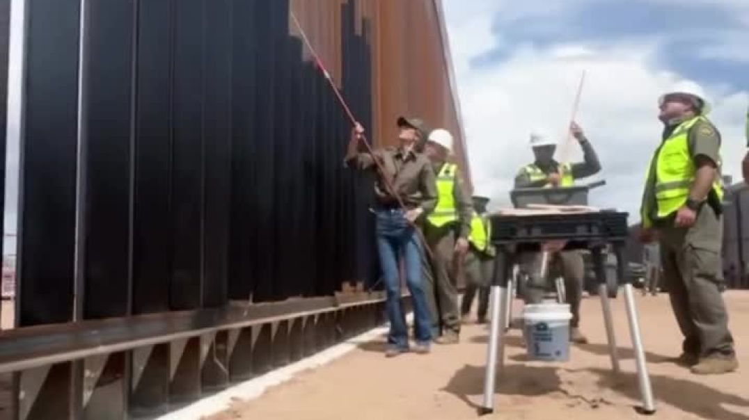 BORDER PATROL ON IG: “Securing our nation, protecting our communities. Thank you to Secretary Noem for lending a hand to finish off the newest wall section in El Paso, TX.”