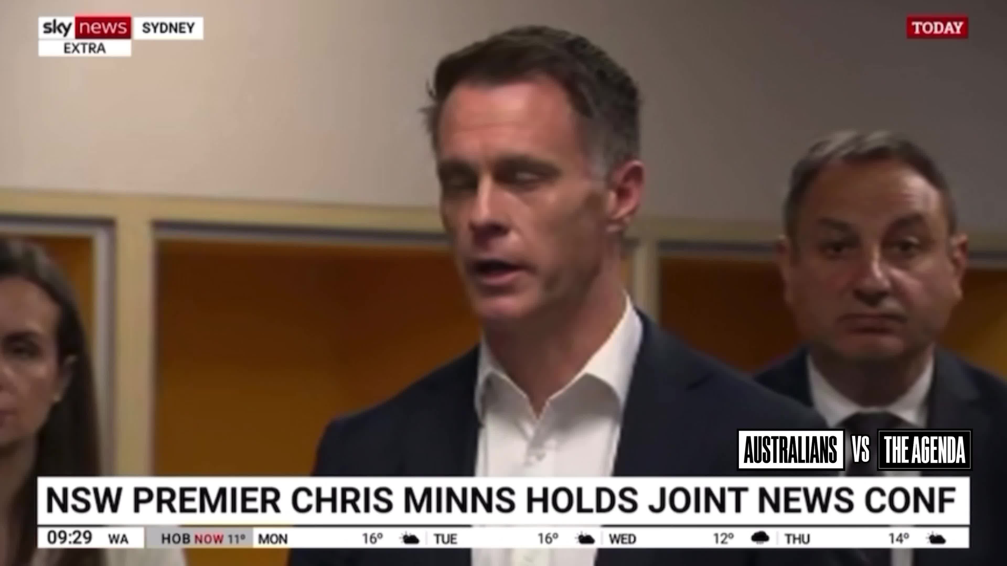 NSW Premier Chris Minns conflates a hypothetical “anti-vax group” applying to protest in Sydney with the Supreme Court’s decision to allow the pro-Palestinian rally to go ahead last Sa...