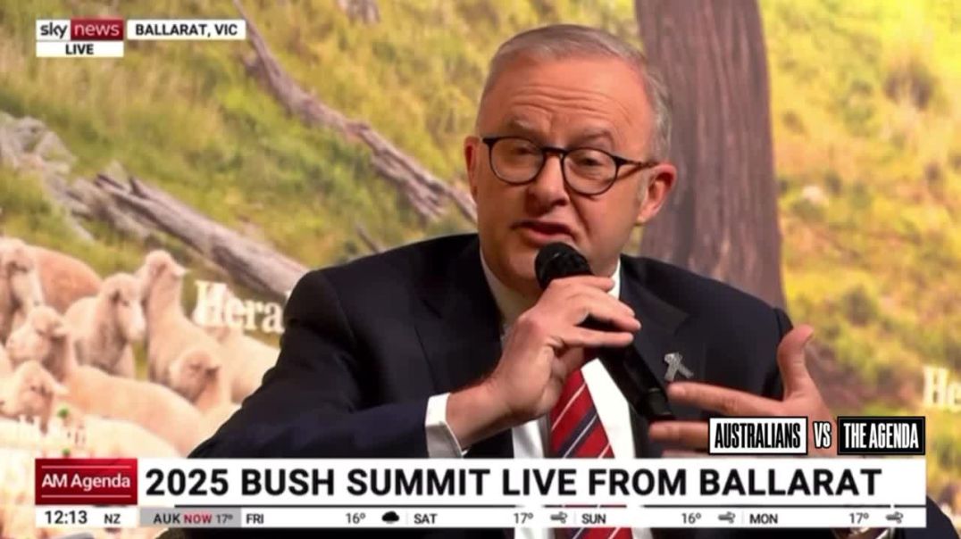 Prime Minister Anthony Albanese is asked why regional Victoria has to suffer under the Labor Government’s renewable energy policy, and is heckled after saying: