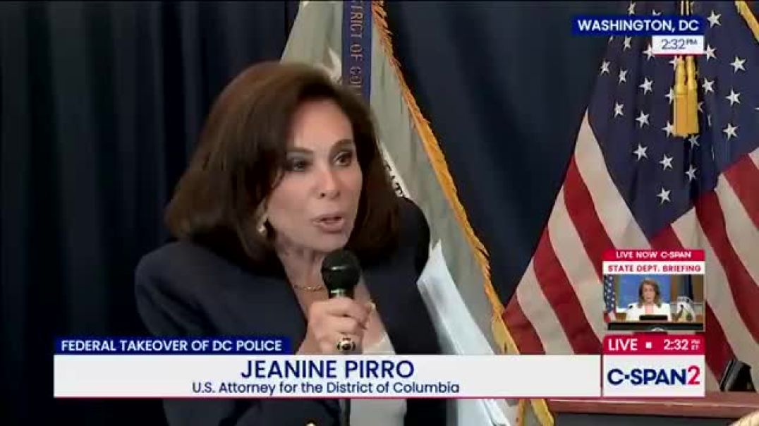 🔥HOLY MIC DROP! A reporter tried to say that crime in DC is down and @JudgeJeanine wasn't having it for a SINGLE SECOND!