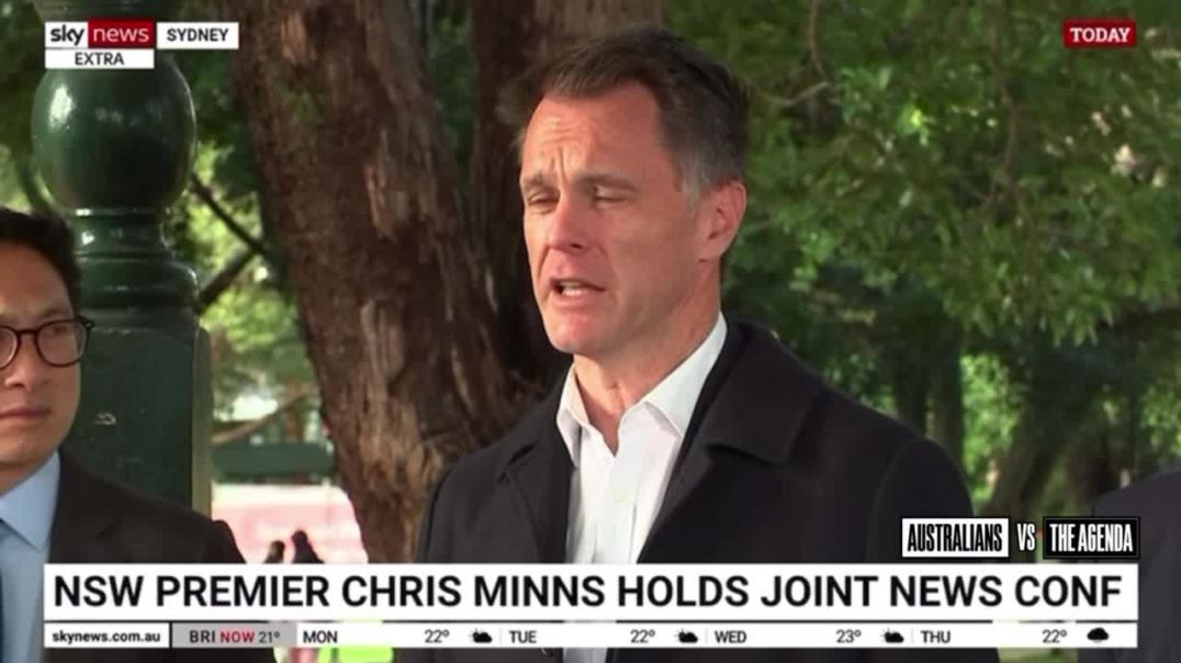 NSW Premier Chris Minns has mistaken the organised ‘Australia First’ national rally scheduled for 31 August with the NSN pop-up rally in Melbourne over the weekend, and doubled down, saying: “I think 