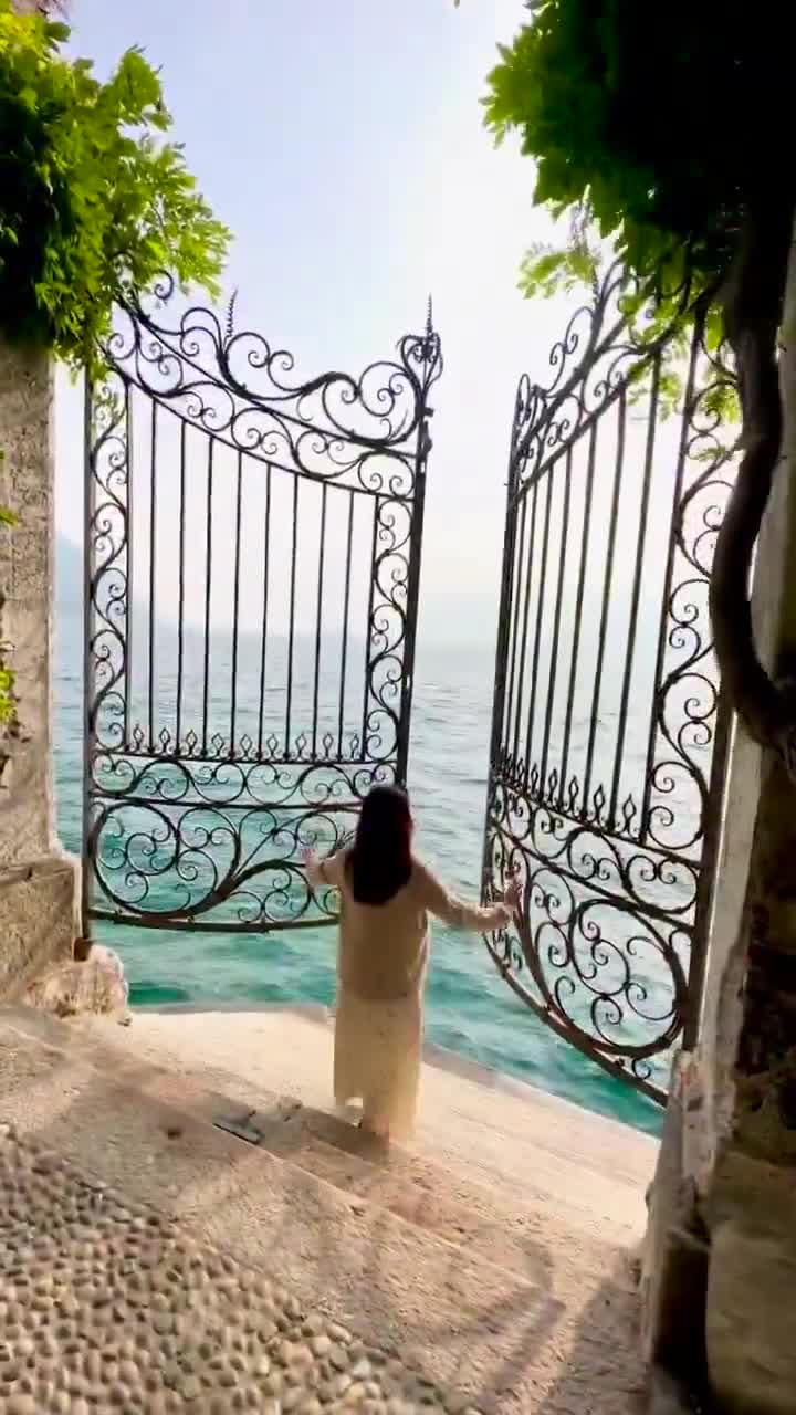 Stunning view from the gates of the Hotel Villa Cipressi in Lake Como, Italy