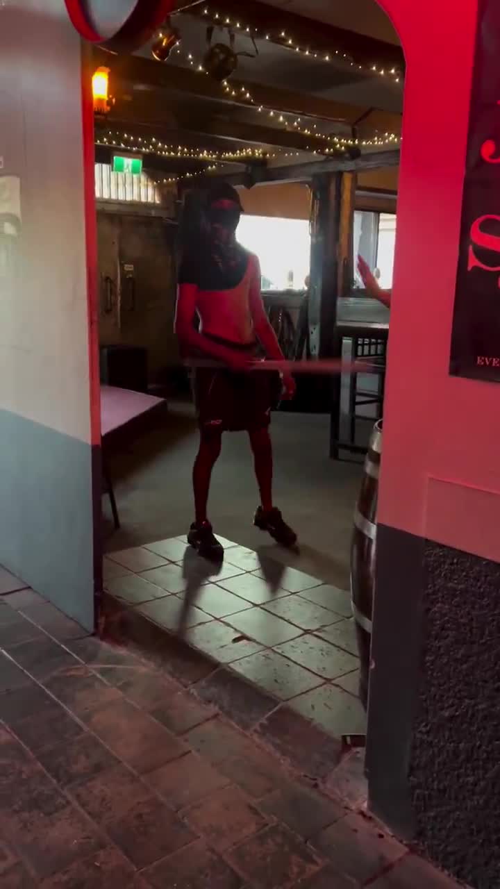 A bar in Darwin yesterday