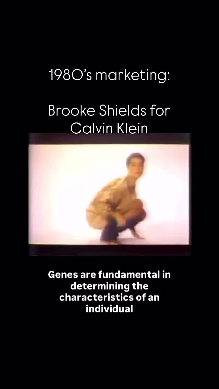 “The secret of life lies hidden in its genetic code”  Not a single person got angry at American Actress Brook Shields back in the day for advertising these jeans.