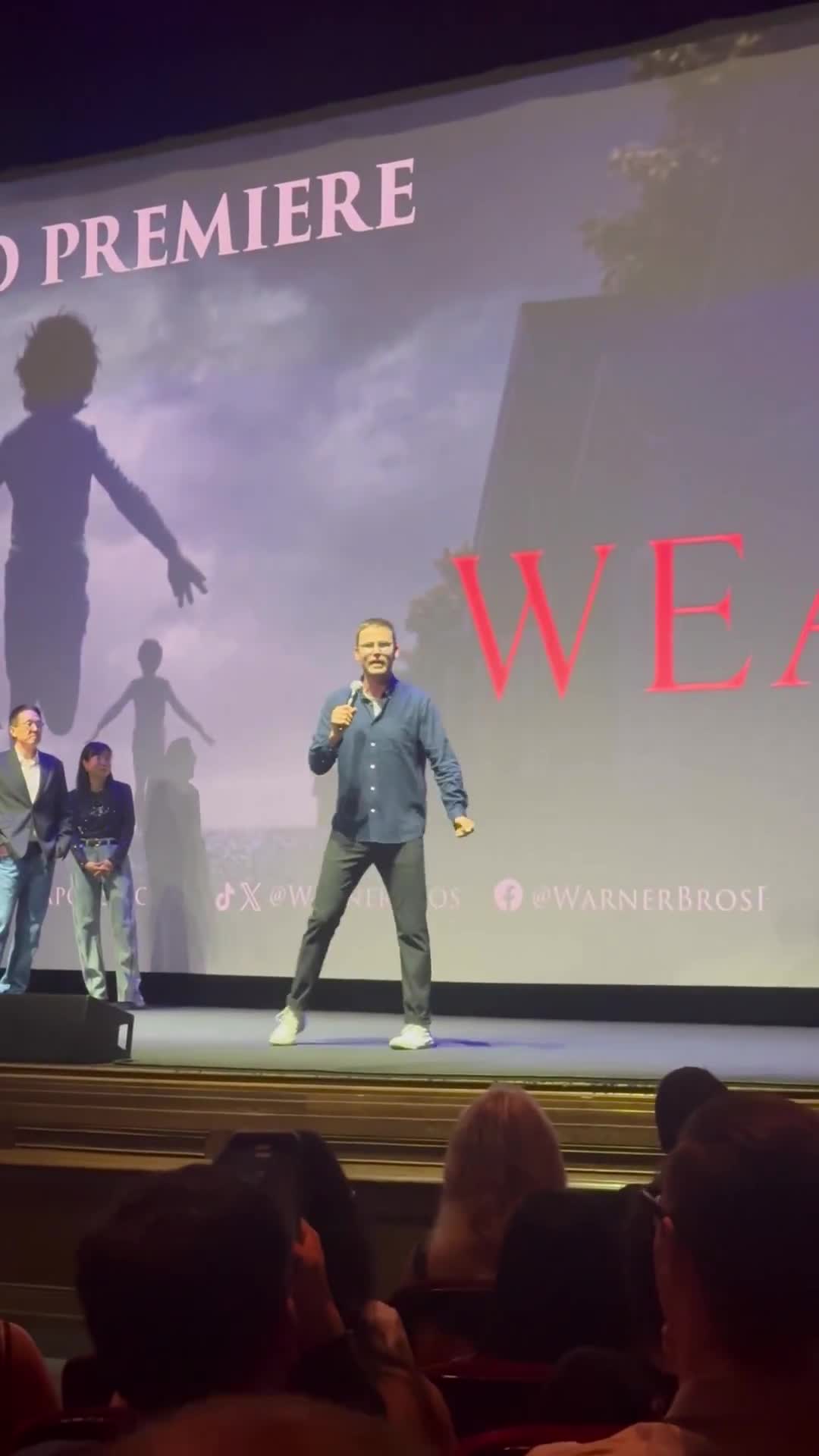 Director Zach Cregger brings out the stars of WEAPONS at tonight’s World Premiere in LA.