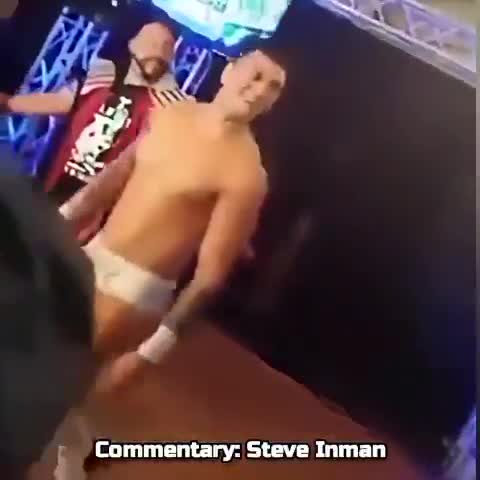 He spit and got hit. Several times.