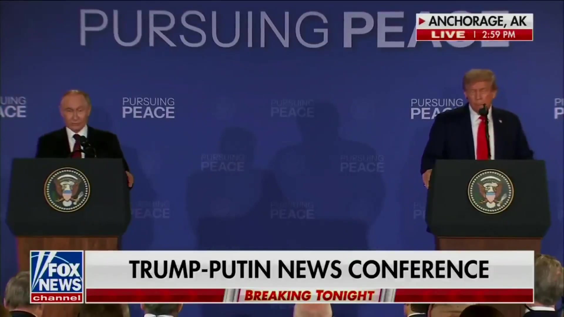 BREAKING: Russian President Vladimir Putin after meeting with U.S. President Donald Trump: “We hope that the agreement we have reached today will pave the path to peace in the Ukraine.”