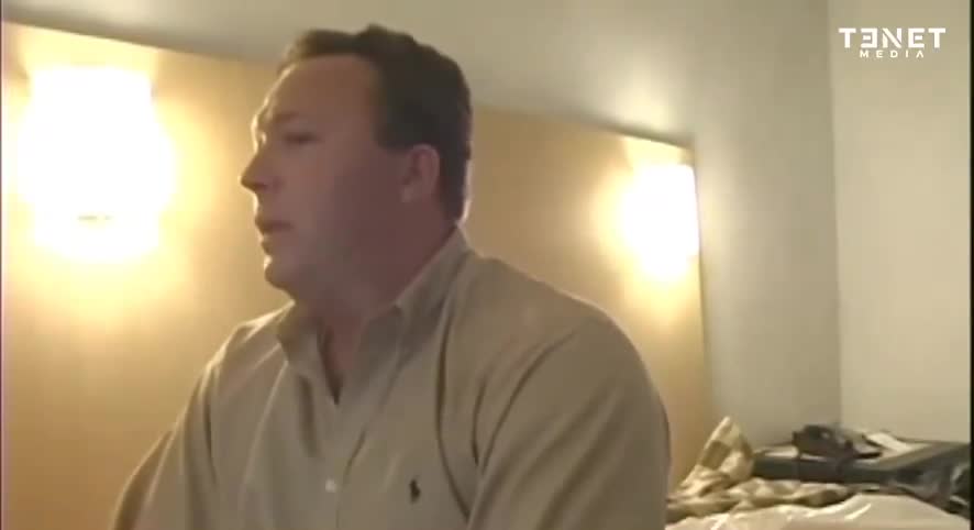 Joe Rogan and Alex Jones, but a younger version.