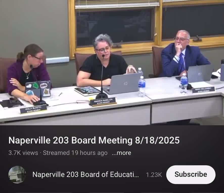 Woke board members at @Naperville203 in IL expressed how they were 