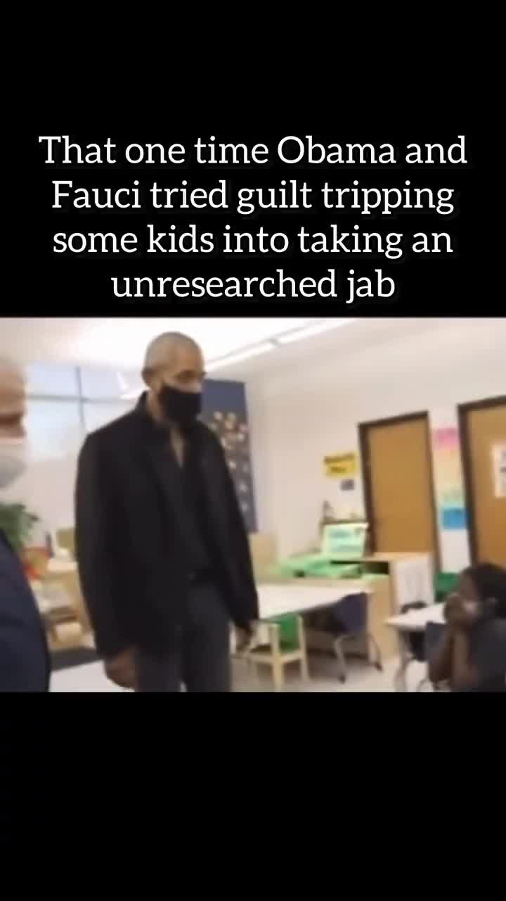 Flashback to when Obama & Fauci tried to murder & injure kids by pushing a dangerous experimental injection onto them that not a single one of them needed.