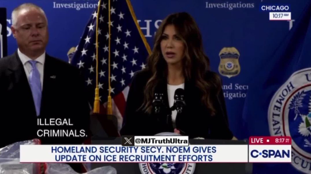 Part 1: Kristi Noem is in Chicago and just went SCORCHED EARTH on Governor Pritzker for Protecting Illegal alien Child Sex Traffickers