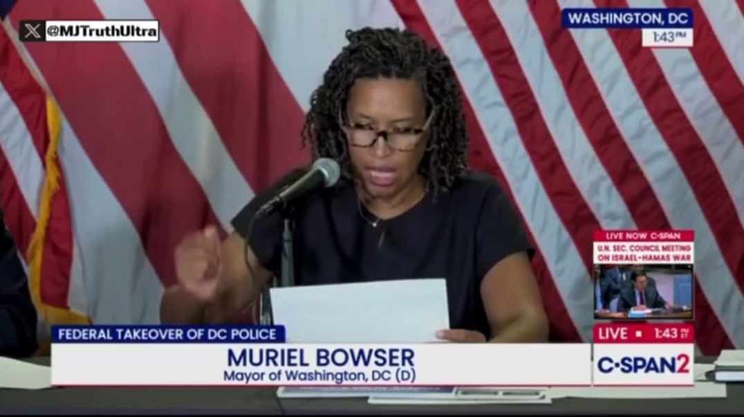 OMG 😂🤣  DC Mayor Bowser is forced to admit ALL CRIME Statistics have gone Down since President Trump took over, and she says she “Greatly Appreciates the Surge of Officers”