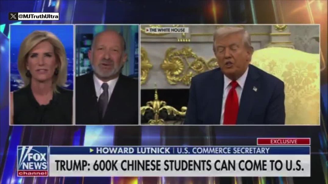Wow! I seriously can’t wrap my head around Howard Lutnick’s response…   Yesterday, President Trump stated he is allowing 600,000 Chinese students into the United States.
