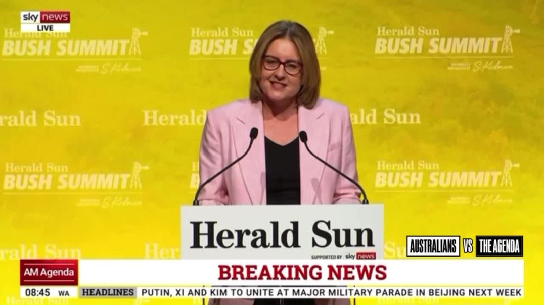 Victorian Premier Jacinta Allan at the Ballarat Bush Summit: ...  Crowd member: "Nobody wants you here, go back behind the stage."