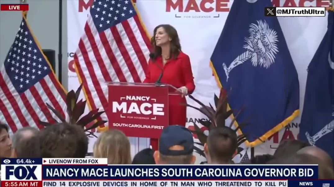 Nancy Mace announces that she is running for Governor of South Carolina.