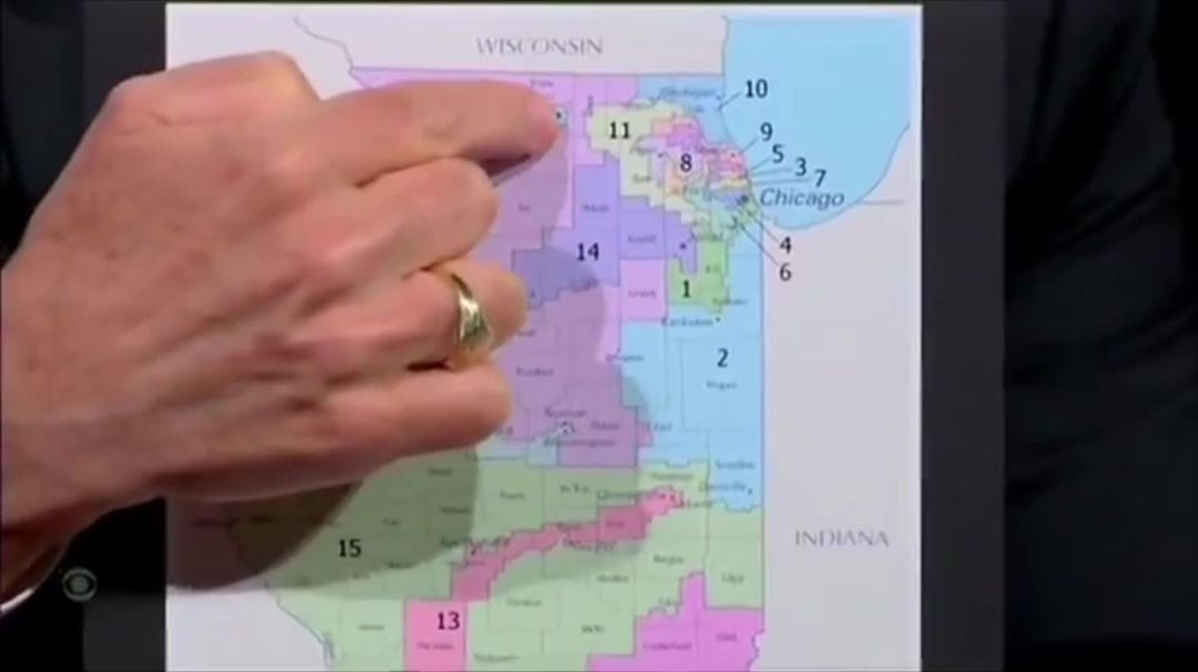 Stephen Colbert calls out the Gerrymandering hypocrisy of the Democrat party using Illinois as an example   Truly outrageous district map.