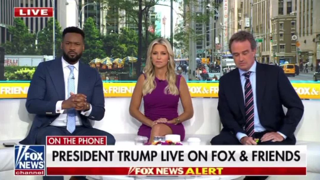 President Trump says he’s having so much fun cleaning up Washington DC, and reveals Sean Hannity is dating the woman in the middle. lol