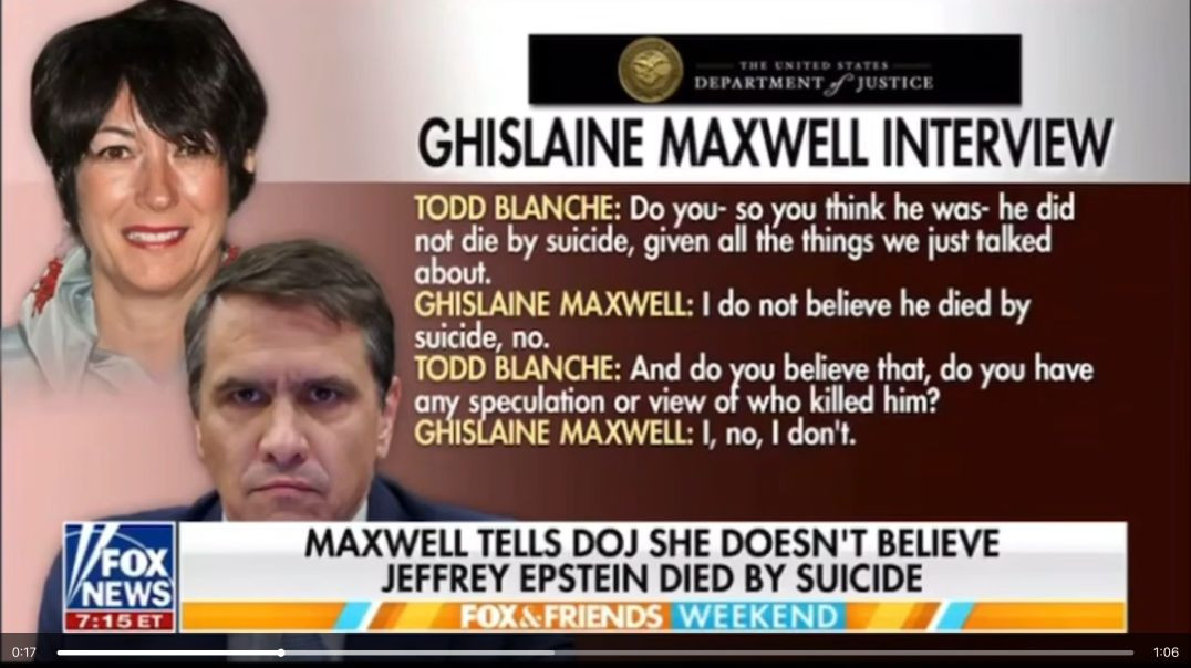 DOJ Todd Blanche released the transcripts and audio from his visit with Ghislaine Maxwell, —> Link 👇🏻👇🏻