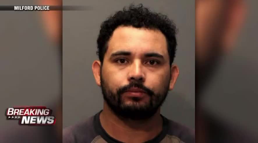 El Salvador national who reportedly r*ped a child chased down today in Massachusetts. He tried escaping so police tackled and tased him.   Another Democrat hero