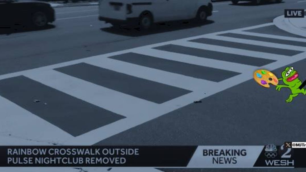 The LGBTQ Crosswalk in Orlando Florida was removed last night when everyone was sleeping….