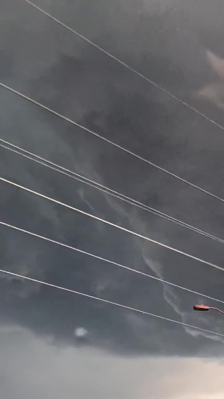 Driving into a hailstorm, a view from below 🤯