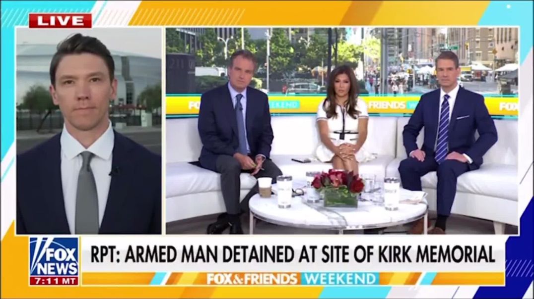 BREAKING: An armed man has been taken into custody after posing as a law enforcement officer to enter the Charlie Kirk memorial site.