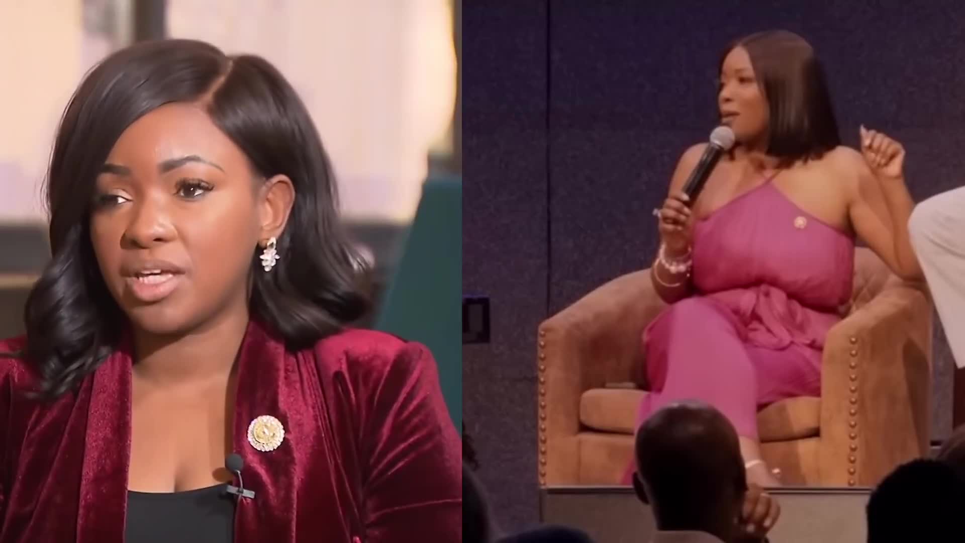 Rep. Crockett's accent before vs after
