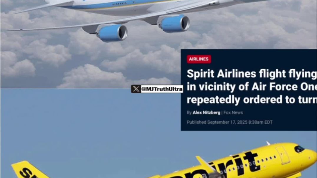 🚨🚨🚨  Spirit Airlines was Repeatedly told to TURN TURN TURN as it flew in close vicinity of Air Force One with President Trump on Board heading to the UK  LORD, protect President Trump.