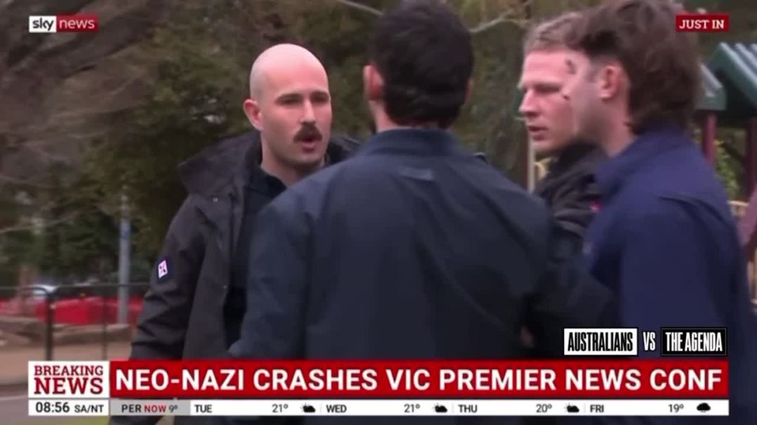 🚨BREAKING: Thomas Sewell ambushed Victorian Premier Jacinta Allan at a press conference, asking why Australians don’t have the right to protest and saying: