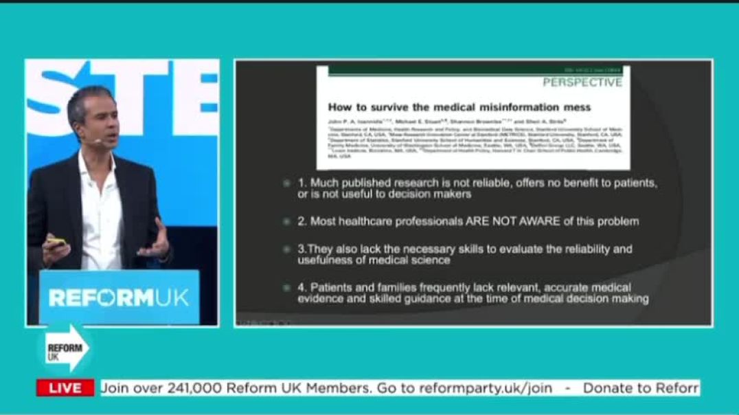 MAHA Chief Medical Advisor claims evidence based medicine has become "hijacked by powerful commercial interests," causing an "epidemic of misinformed doctors and misinformed, unwittingl