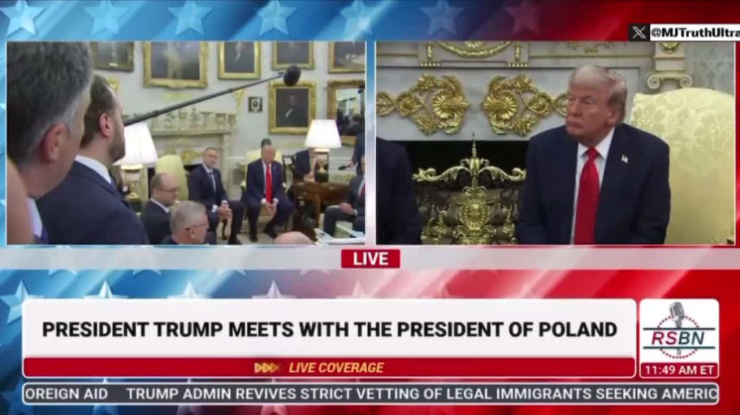 President Trump is asked about his comment last night that China, Russia, and North Korea were conspiring against the United States.