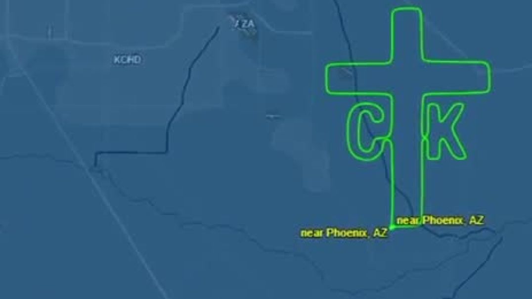 WOW. A local Phoenix pilot flew his plane in the shape of a cross with a C and a K to pay tribute to Charlie. Thank you to whoever did this.